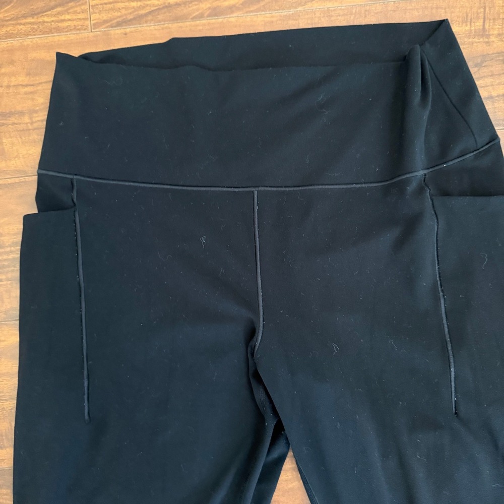 Old Navy Active StudioSmooth Extra High-Rise Leggings Black XL‎ Go-Dry Pockets - Picture 2 of 8